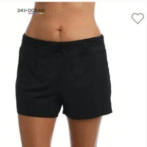 24th & Ocean Solids Swim Short Bottom Black Size Medium